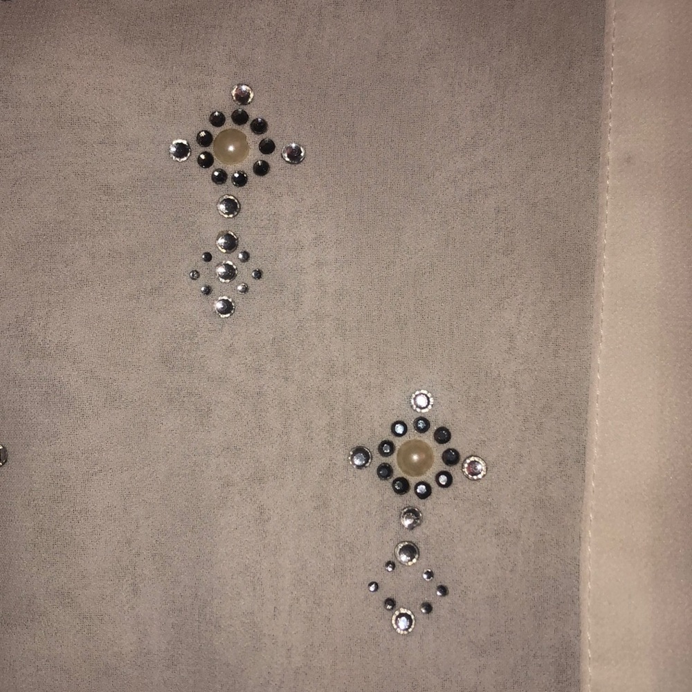 Olsenboye Rhinestone Button-Down Collar Tank - Picture 8 of 8